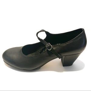 DiMichi “Elena” Black Leather Shoes Size 8.5